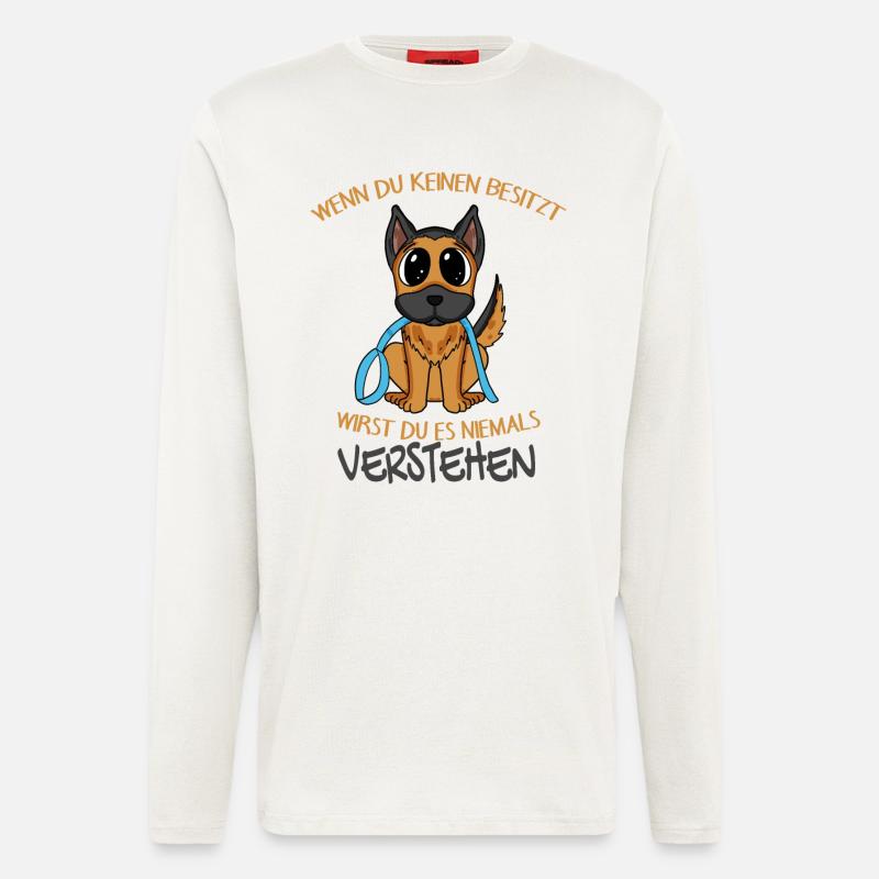 Deutscher Schäferhund - Langarmshirt - made by SPREAD - OFF WHITE