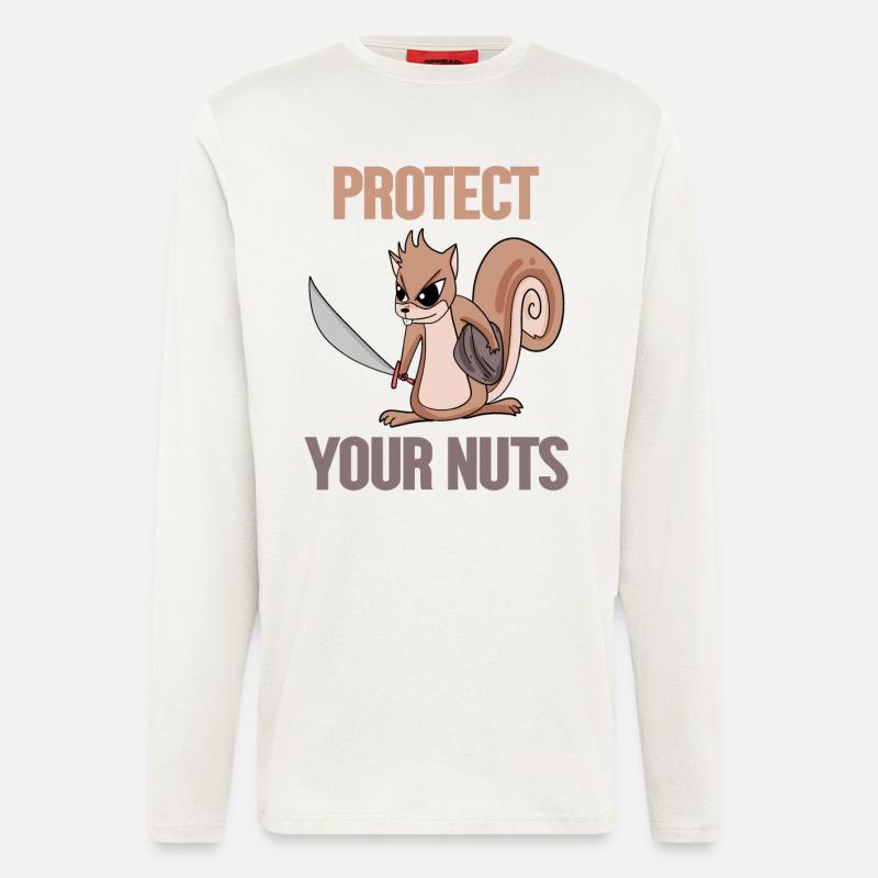 Lustiges Eichhörnchen Geschenk - Langarmshirt - made by SPREAD  - OFF WHITE
