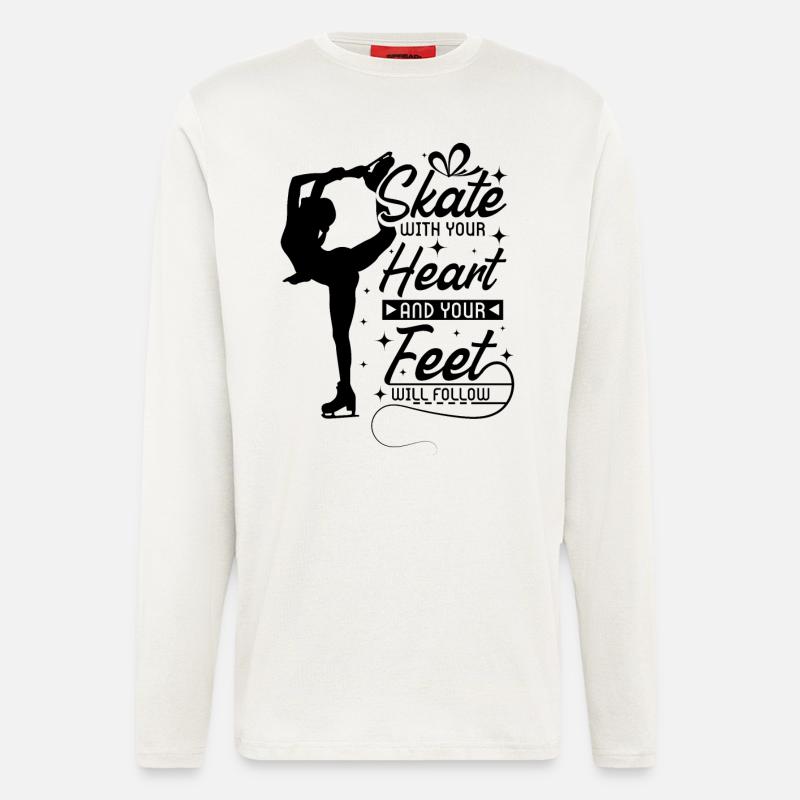 Heart Eiskunstlauf - Langarmshirt - made by SPREAD  - OFF WHITE