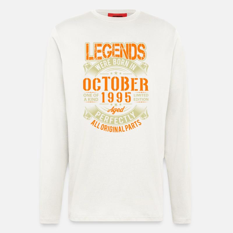 1995 October Birthday Legend - Longsleeve - made by SPREAD  - OFF WHITE