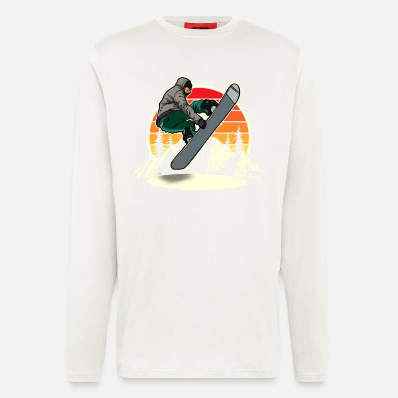 Snowboard Snowboarding Snowboarder - Longsleeve - made by SPREAD  - OFF WHITE