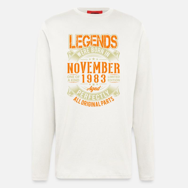 1983 November Birthday Legend - Longsleeve - made by SPREAD - OFF WHITE