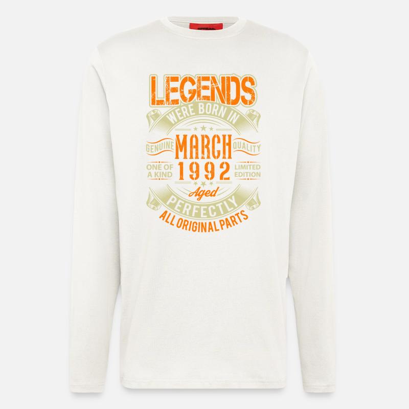1992 March Birthday Legend - Longsleeve - made by SPREAD  - OFF WHITE