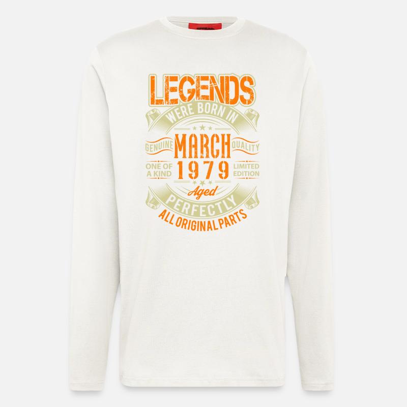 1979 March Birthday Legend - Longsleeve - made by SPREAD - OFF WHITE