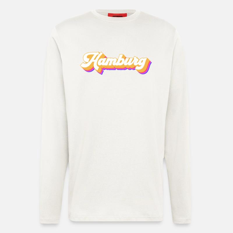 Hamburgerin Hamburger Hamburg - Langarmshirt - made by SPREAD  - OFF WHITE