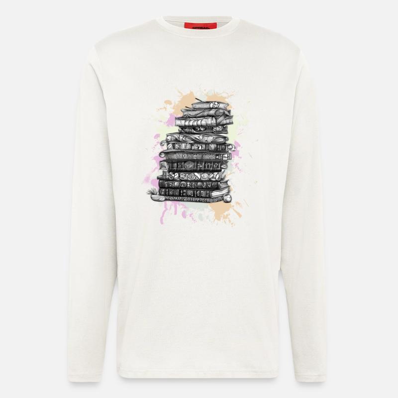 Reading books book - Longsleeve - made by SPREAD - OFF WHITE