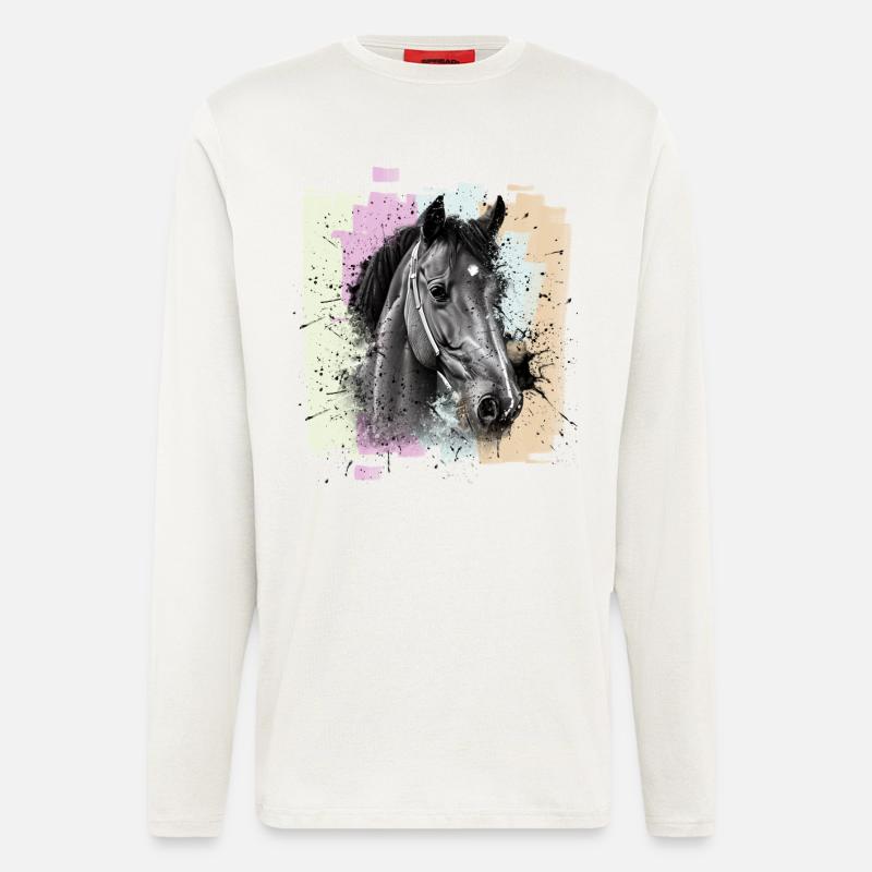 Cheval - Manches longues bio décontracté fabriqué en UE - OFF WHITE