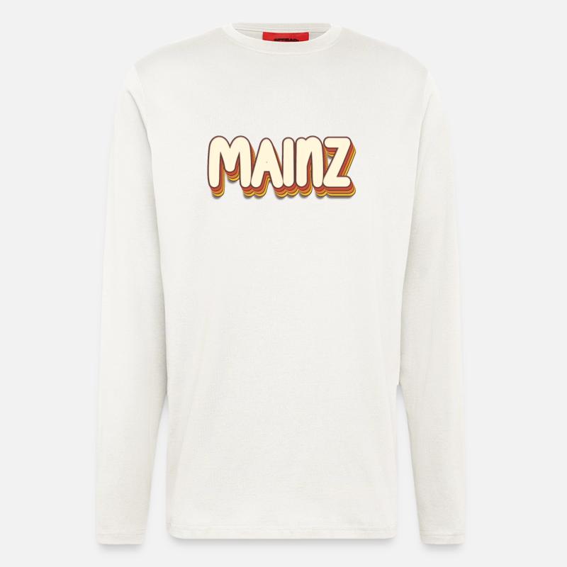 Mainzerin Mainzer Mayence - Manches longues bio décontracté fabriqué en UE - OFF WHITE
