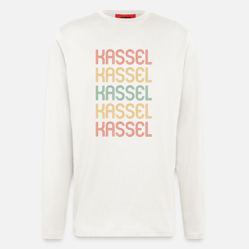 Kasselerin Kasseler Kassel - Manches longues bio décontracté fabriqué en UE - OFF WHITE