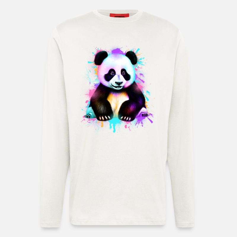 Panda - Longsleeve - made by SPREAD  - OFF WHITE