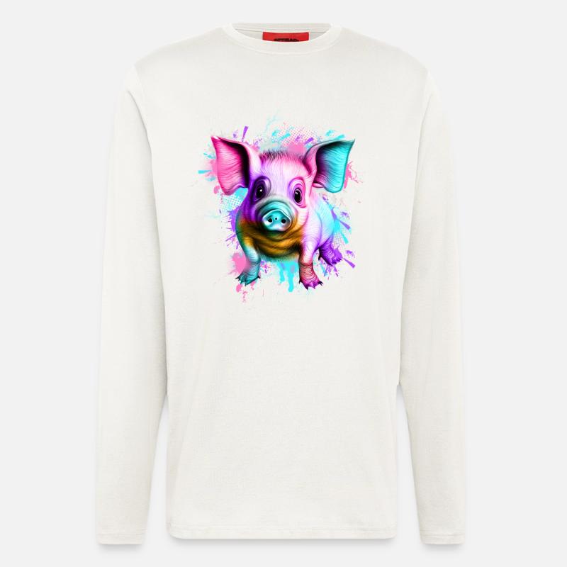 Schwein - Langarmshirt - made by SPREAD  - OFF WHITE