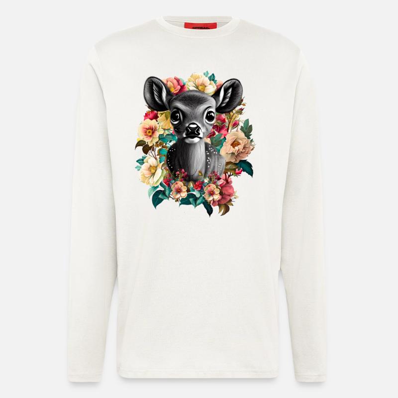 Reh - Langarmshirt - made by SPREAD  - OFF WHITE
