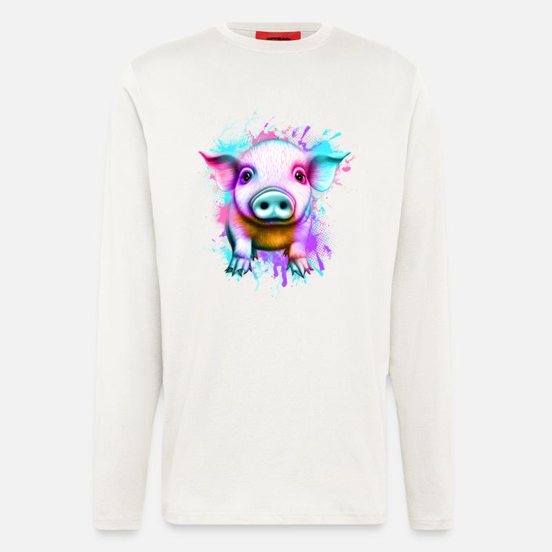 Schwein - Langarmshirt - made by SPREAD  - OFF WHITE
