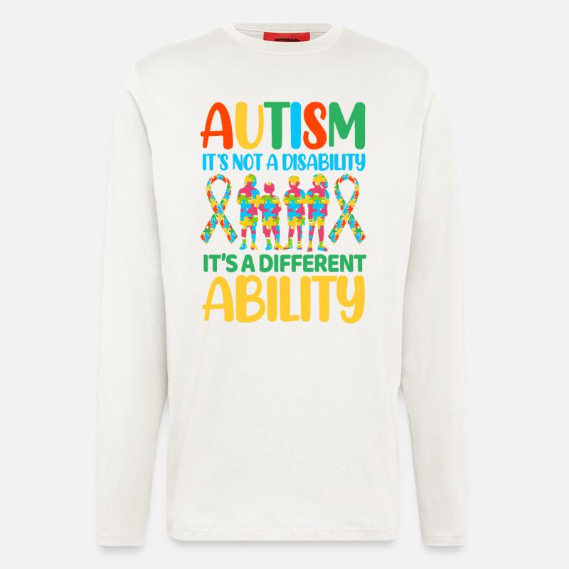 Autismus Autist - Langarmshirt - made by SPREAD  - OFF WHITE