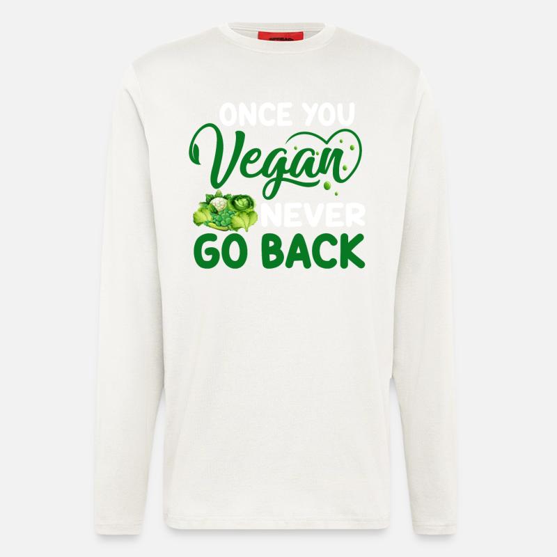 Vegan Veganismus - Langarmshirt - made by SPREAD  - OFF WHITE