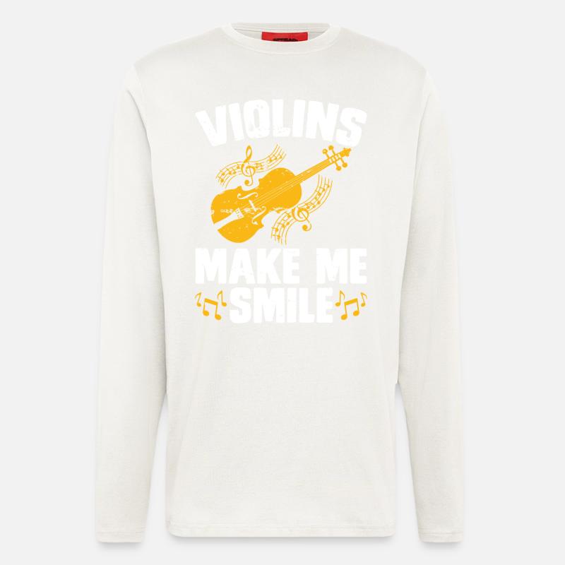 Violine Violinist - Langarmshirt - made by SPREAD  - OFF WHITE