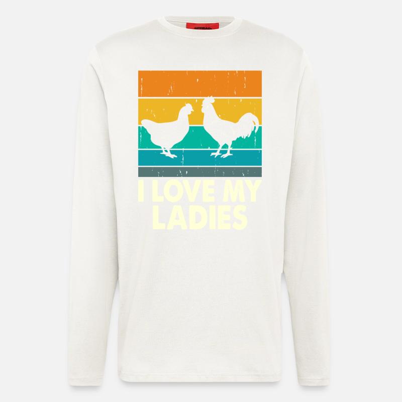 Hühner - Langarmshirt - made by SPREAD  - OFF WHITE