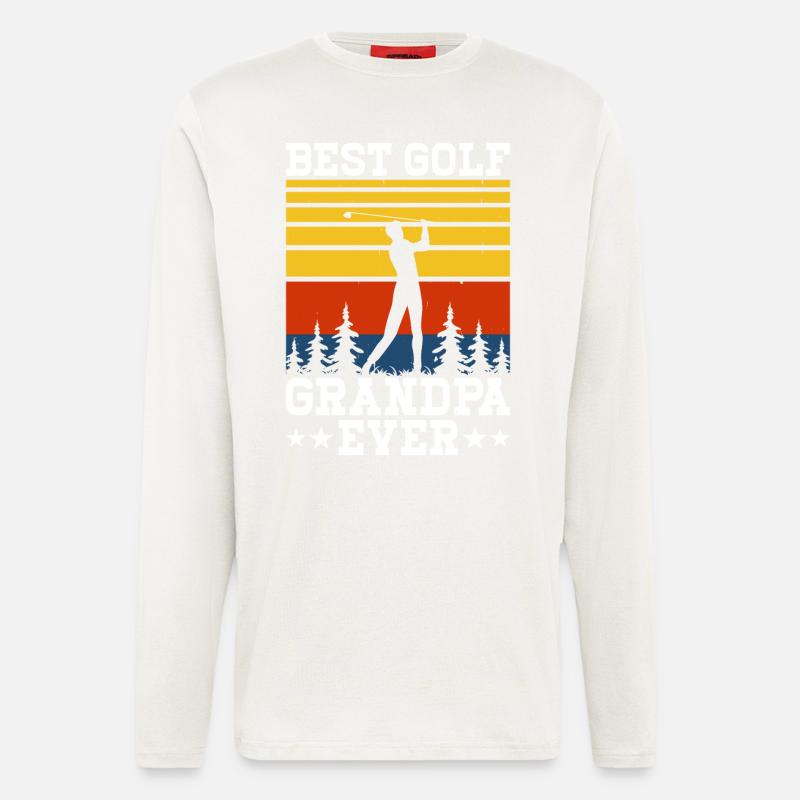 Golf Golfer Opa - Langarmshirt - made by SPREAD  - OFF WHITE