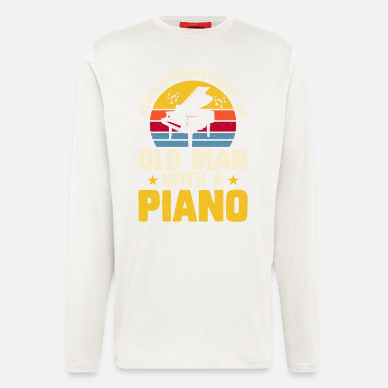 Pianist Piano - Langarmshirt - made by SPREAD - OFF WHITE