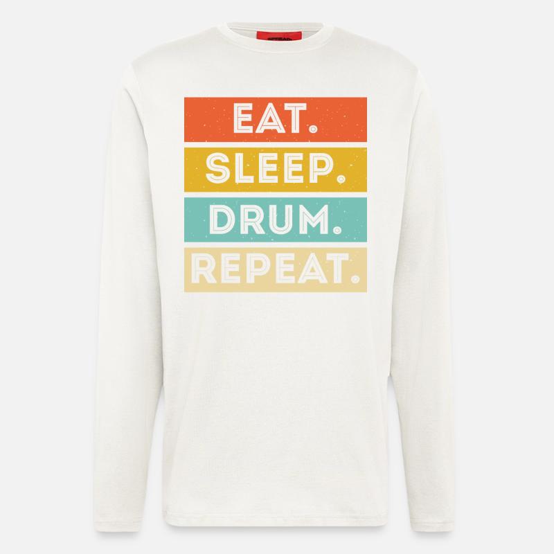 Drums Drummer Drummer - Longsleeve - made by SPREAD - OFF WHITE