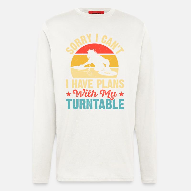 Dj Turntable - Langarmshirt - made by SPREAD  - OFF WHITE