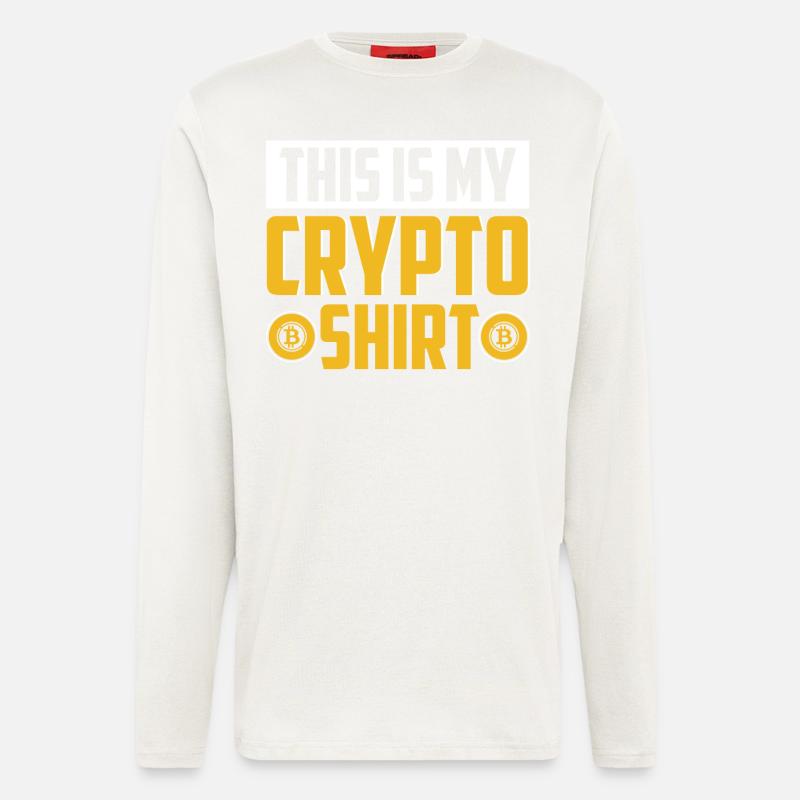 Krypto Kryptowährung - Langarmshirt - made by SPREAD  - OFF WHITE