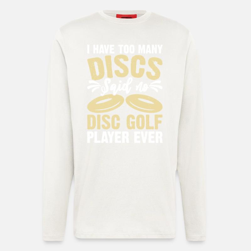 Discgolf Disc Golf - Manches longues bio décontracté fabriqué en UE - OFF WHITE