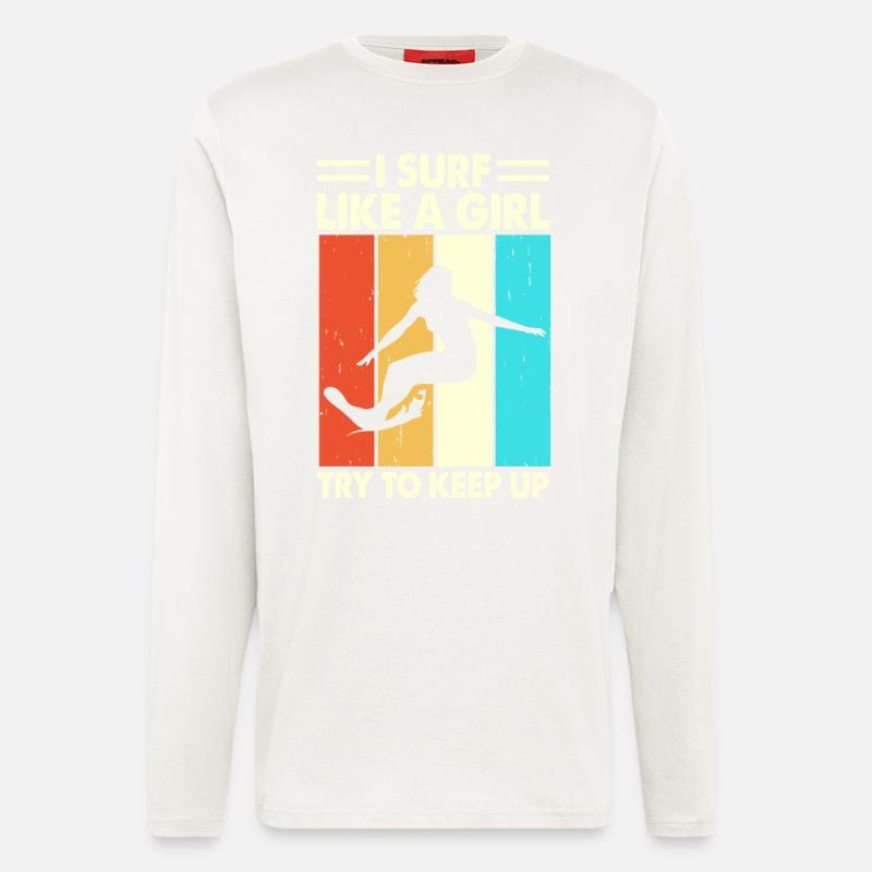 Surfer Surfing - Longsleeve - made by SPREAD  - OFF WHITE