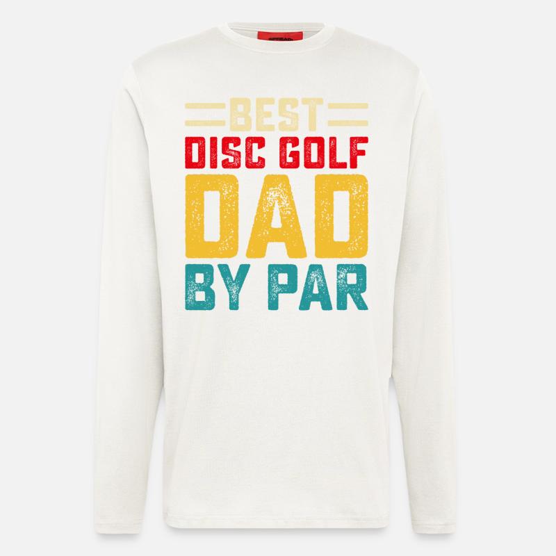 Discgolf Disc Golf Papa Vater - Langarmshirt - made by SPREAD  - OFF WHITE