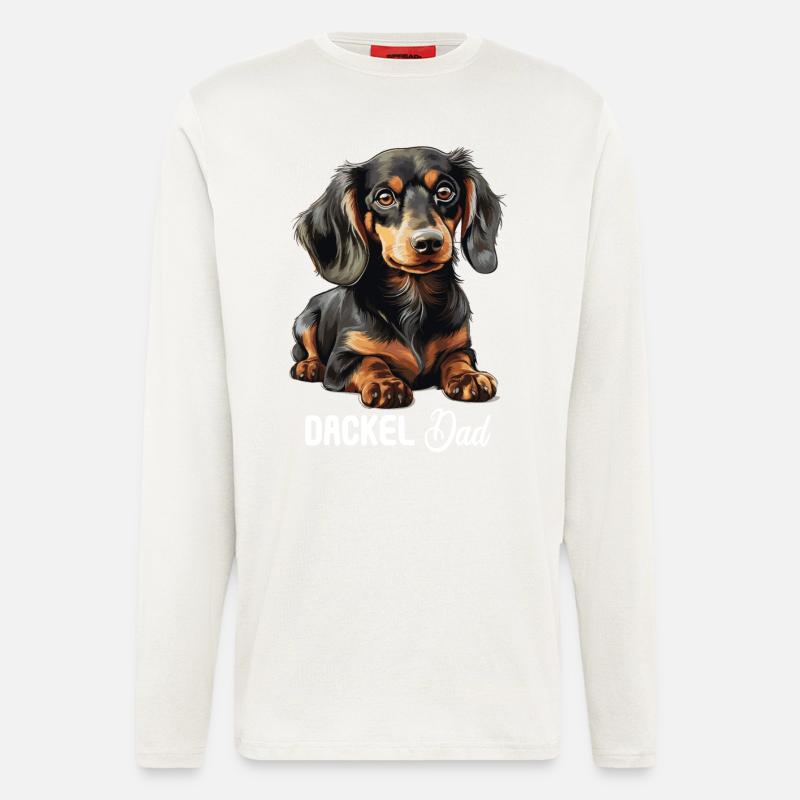 Hund Dackel - Langarmshirt - made by SPREAD  - OFF WHITE