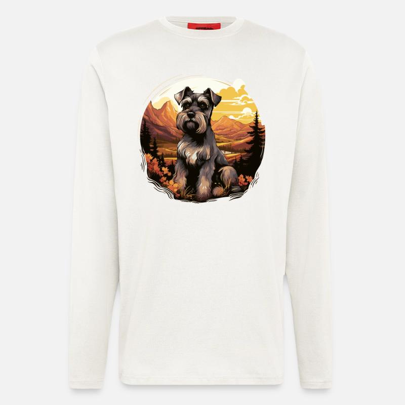 Schnauzer - Langarmshirt - made by SPREAD  - OFF WHITE