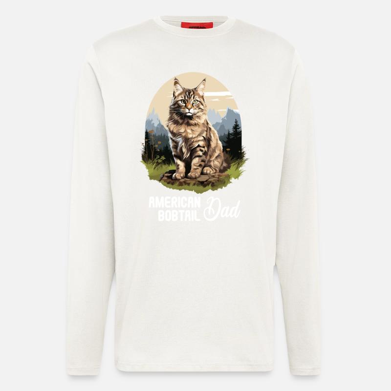 Cat Cats American Bobtail - Longsleeve - made by SPREAD - OFF WHITE
