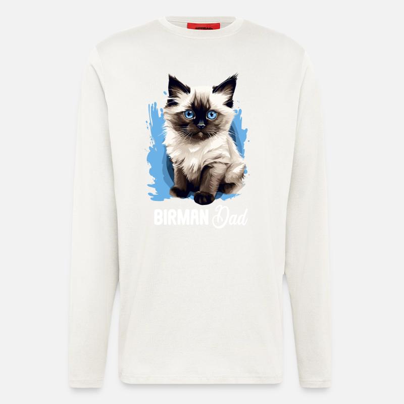 Birman Cat Birma Katze - Longsleeve - made by SPREAD  - OFF WHITE