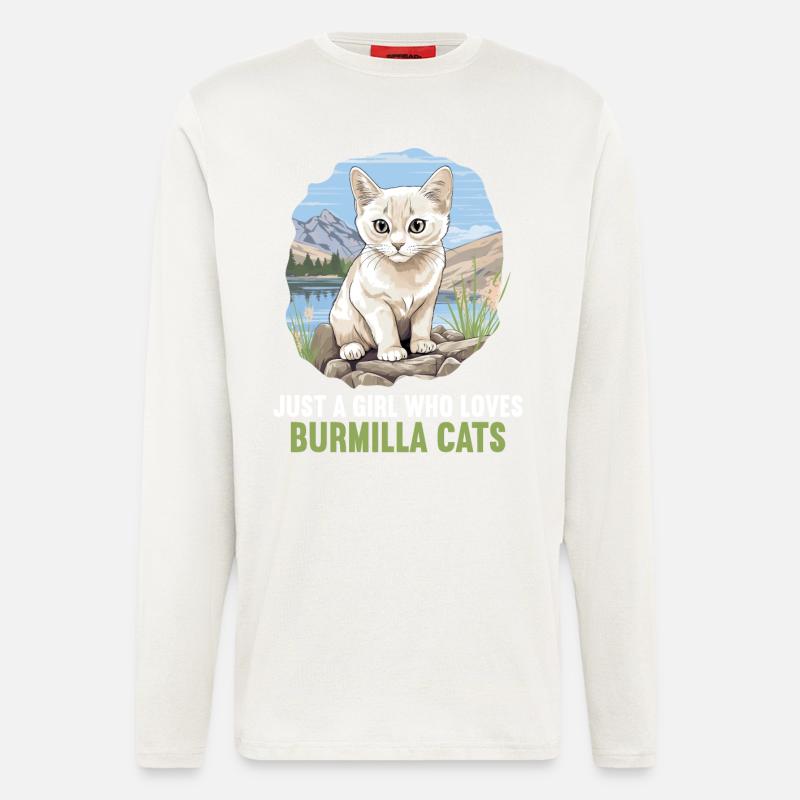 Burmilla Kitten Burmilla Cat - Longsleeve - made by SPREAD - OFF WHITE