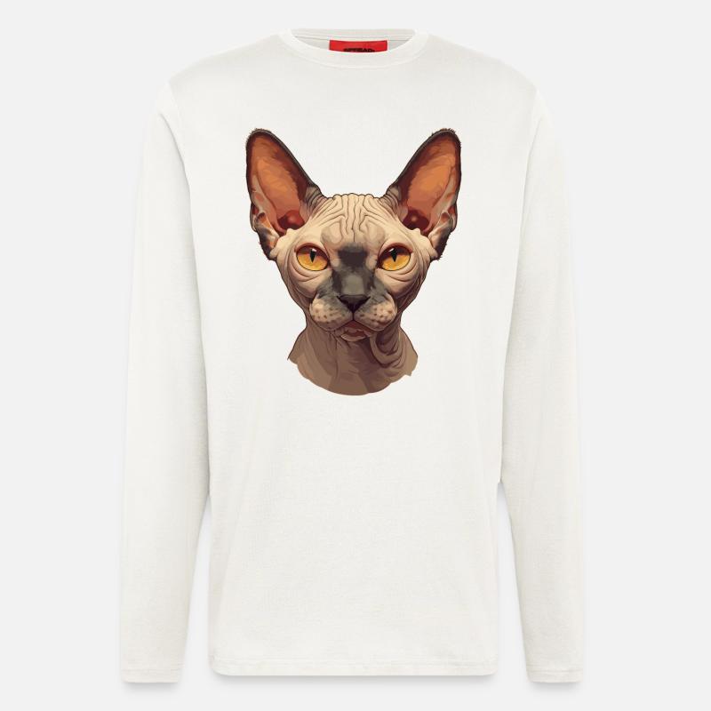 Sphynx Kitten Sphynx Cat - Longsleeve - made by SPREAD  - OFF WHITE