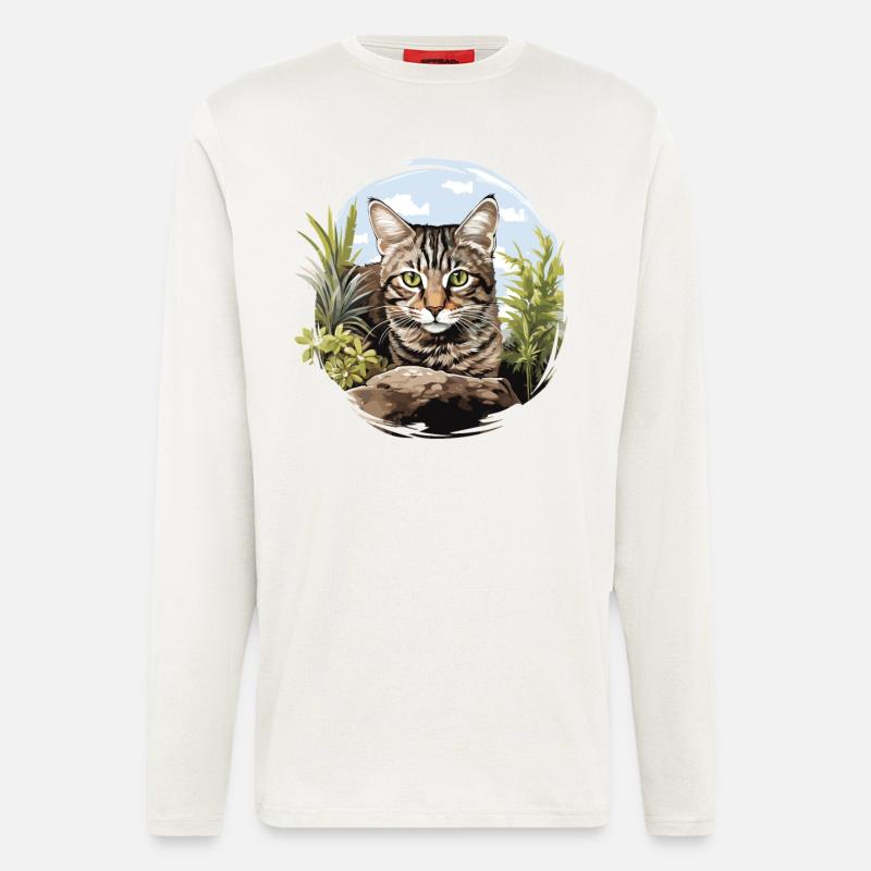 Tabby Kitten Tabby Cat - Longsleeve - made by SPREAD  - OFF WHITE