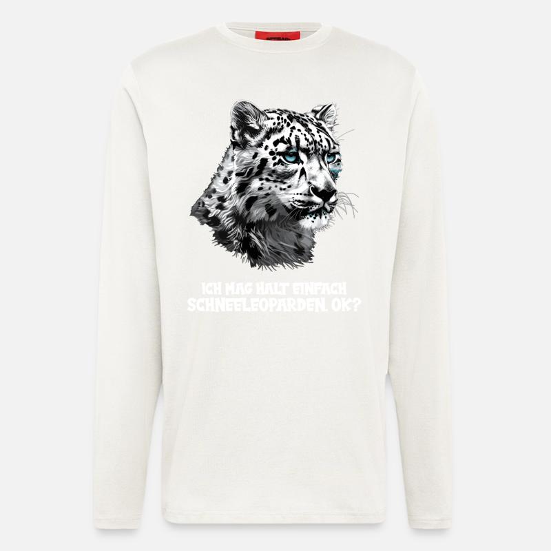 Snow Leopard Schneeleoparden Schneeleopard - Longsleeve - made by SPREAD - OFF WHITE