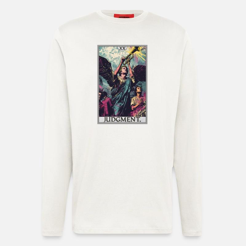 Tarotkarten Tarotkarte 20 Judgment Gericht - Langarmshirt - made by SPREAD  - OFF WHITE