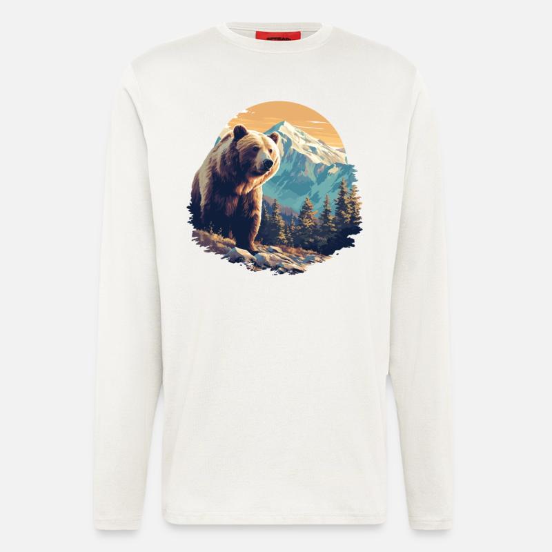 Bear Bären Bär - Langarmshirt - made by SPREAD  - OFF WHITE