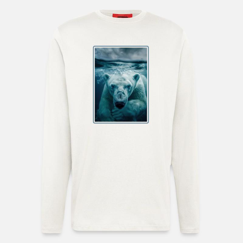 Polar Bear Eisbären Eisbär - Langarmshirt - made by SPREAD  - OFF WHITE