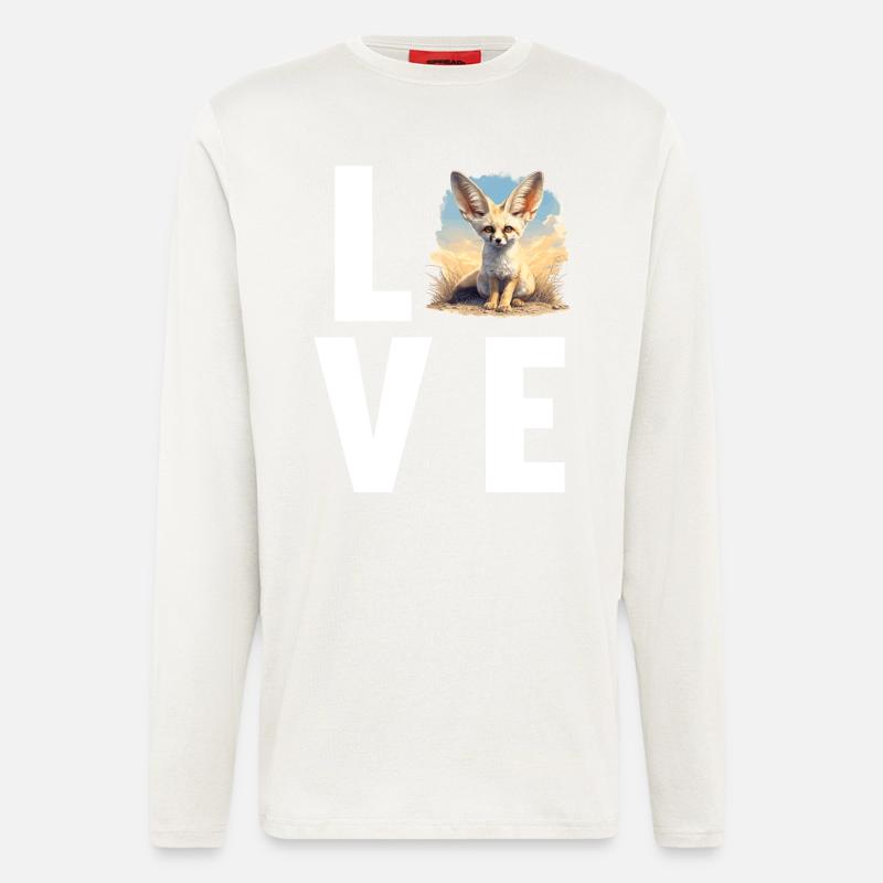Fennec Fox Fenneks Fennek - Longsleeve - made by SPREAD - OFF WHITE