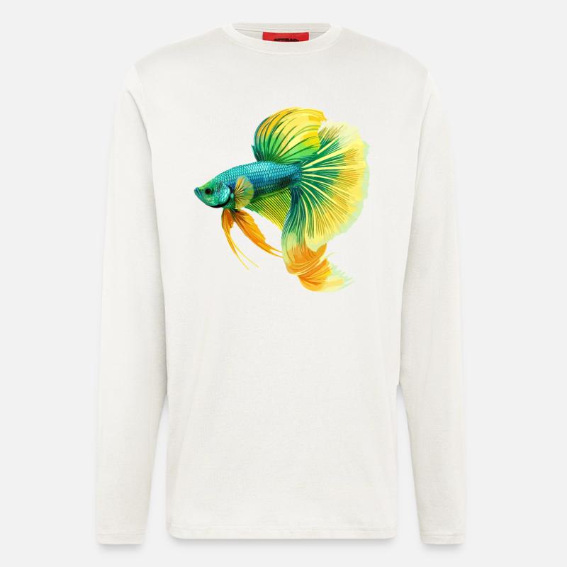 Bettas Betta Fish Betta - Longsleeve - made by SPREAD - OFF WHITE