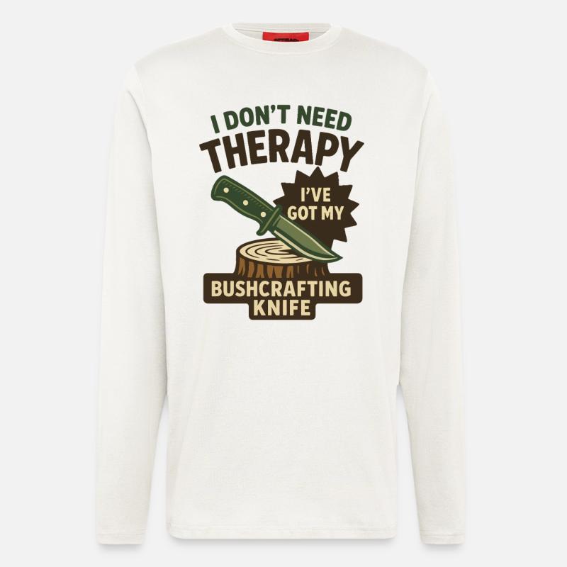 Prepper Survival Bushcrafting Knife Therapy - Longsleeve - made by SPREAD  - OFF WHITE