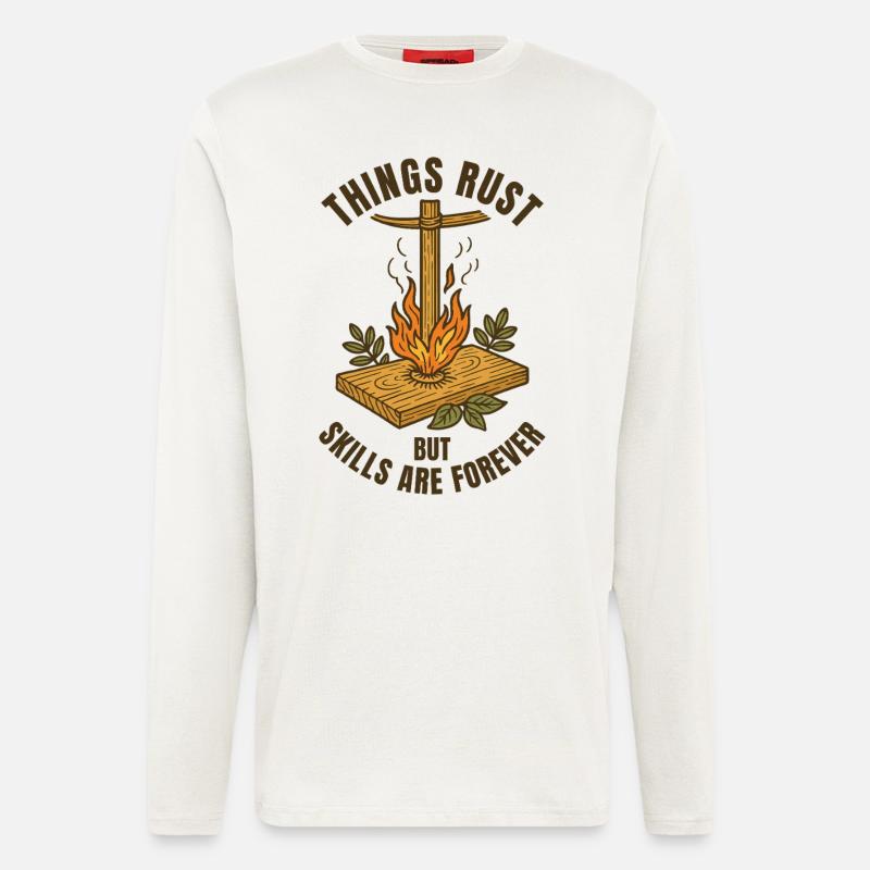 Things Rust Skills Forever Prepper Survival - Longsleeve - made by SPREAD  - OFF WHITE