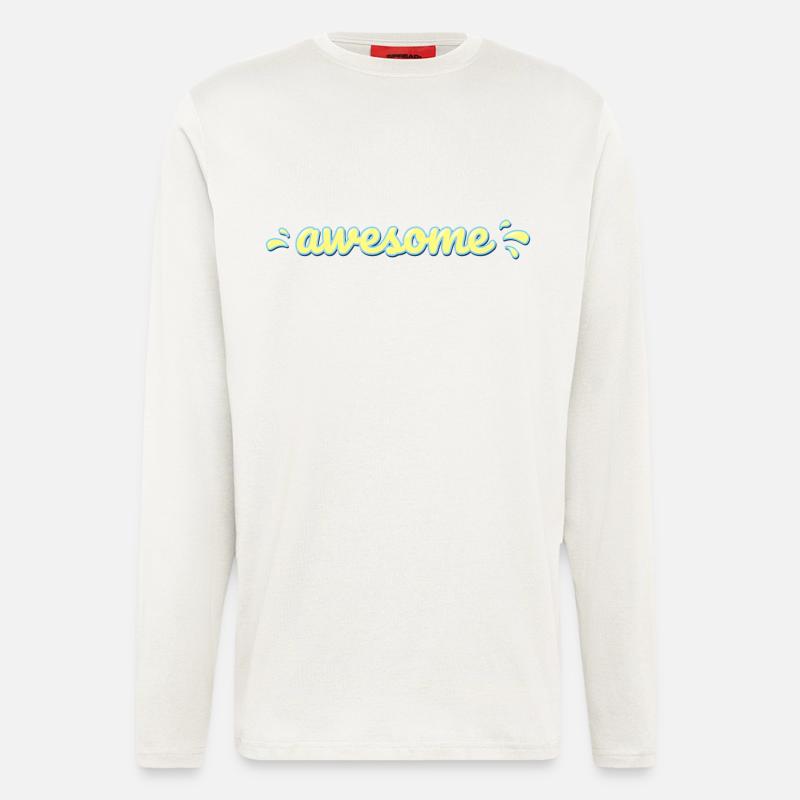 awesome - Langarmshirt - made by SPREAD  - OFF WHITE