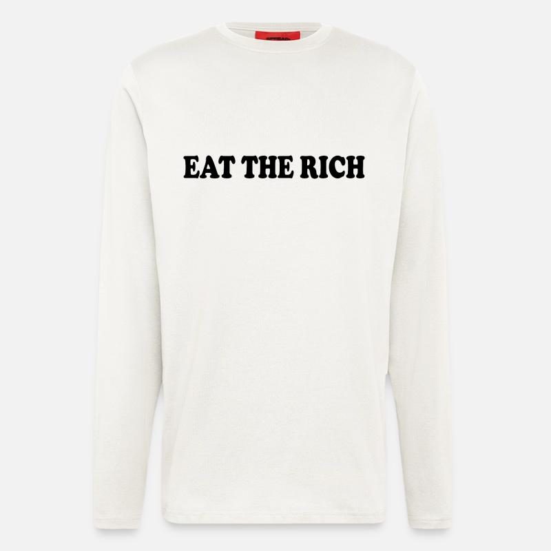 Eat the rich - Langarmshirt - made by SPREAD  - OFF WHITE