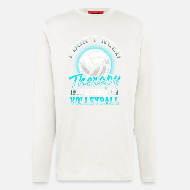 Volleyball - Therapy - Langarmshirt - made by SPREAD - OFF WHITE