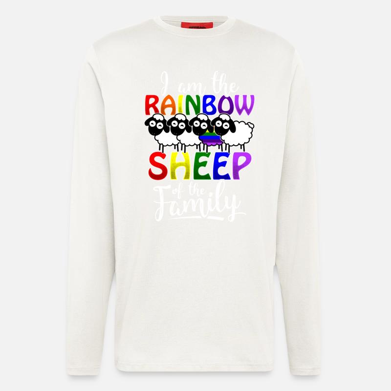 Rainbow Sheep - Gay Pride - Longsleeve - made by SPREAD - OFF WHITE