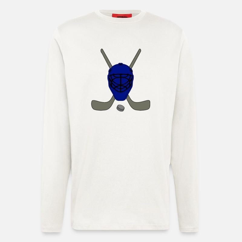 Eishockey maske - Langarmshirt - made by SPREAD  - OFF WHITE