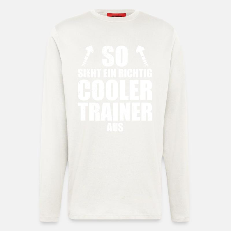 Trainer, trainerin, mannschaft, erste mannschaft, - Langarmshirt - made by SPREAD  - OFF WHITE